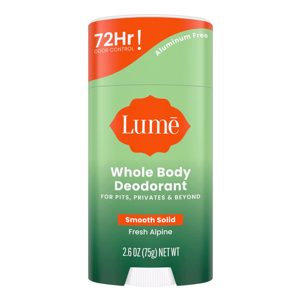 Smooth Solid Deodorant – Fresh Alpine by Lumē - Non-toxic, STOP rated product free from harmful chemicals