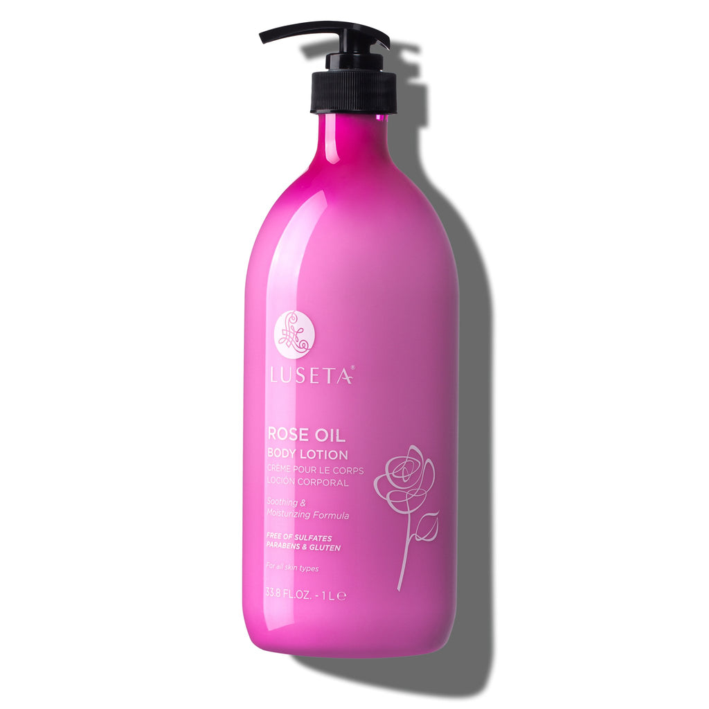 Body Lotion - Rose Oil by LUSETA - Non-toxic, STOP rated product free from harmful chemicals