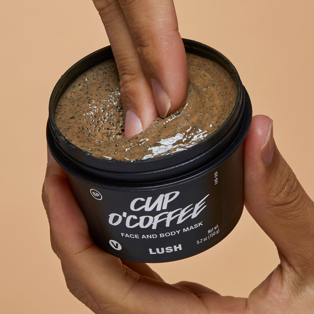 Cup O' Coffee Face & Body Mask by LUSH - Non-toxic Facial Care product rated STOP by Million Marker, free from BPA, phthalates, and parabens