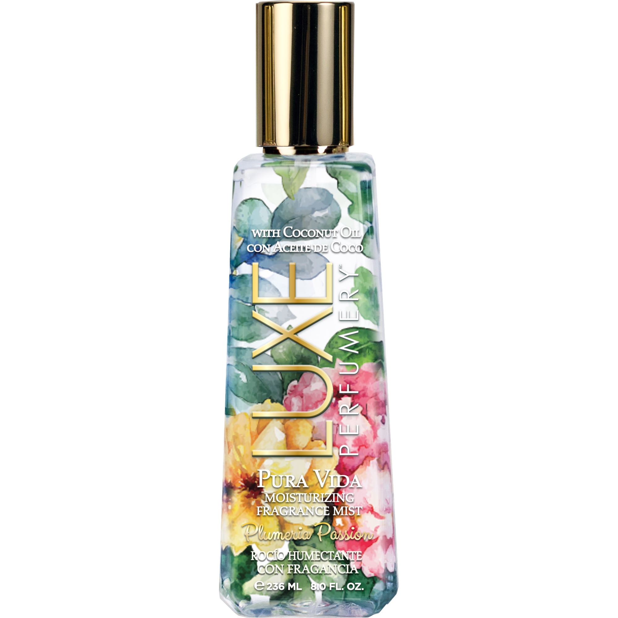 Pure Vida Moisturizing Fragrance Mist Plumeria Passion by Luxe Perfumery - Non-toxic, STOP rated product free from harmful chemicals