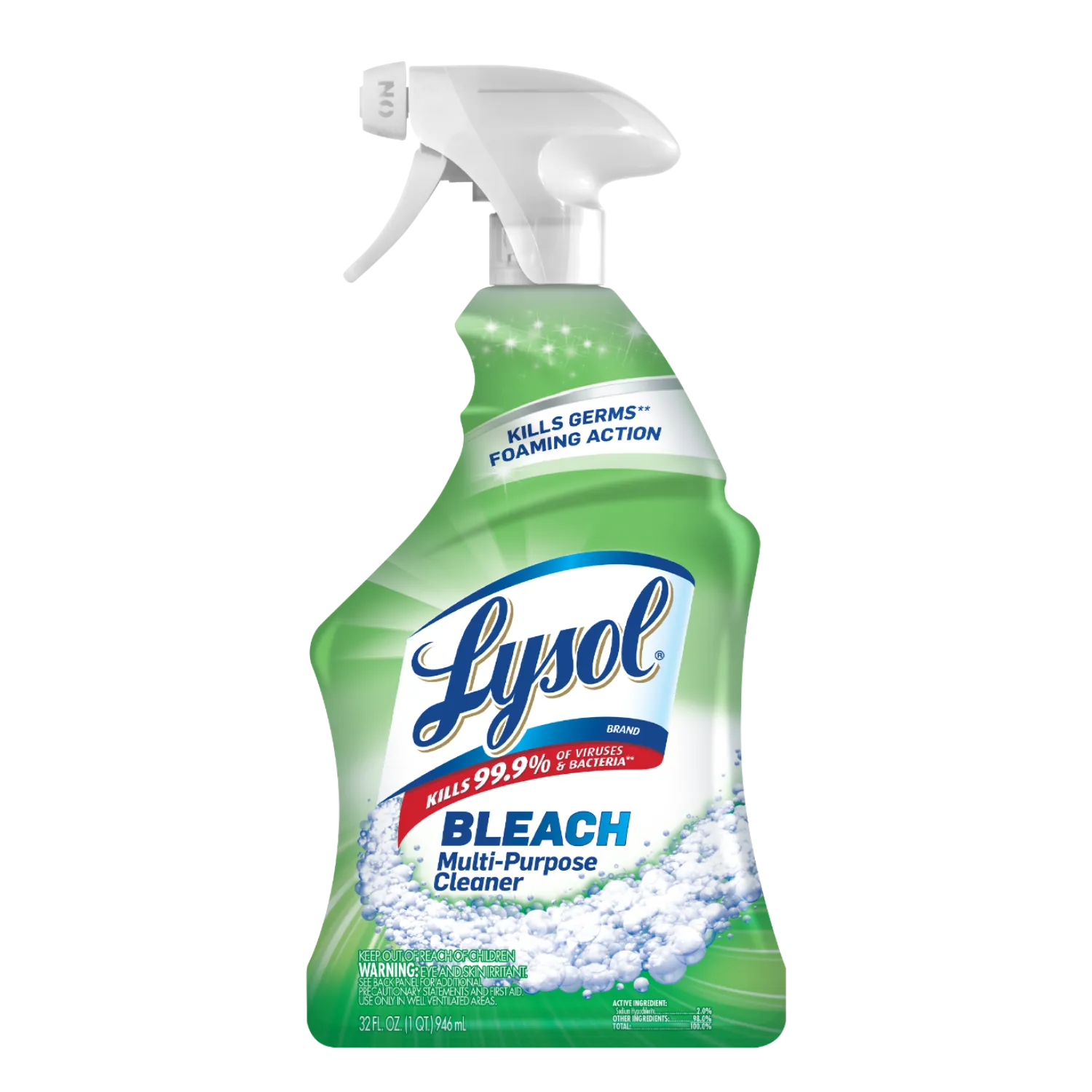 Bleach Multi-Purpose Cleaner by Lysol - Non-toxic Household Cleaning Products product rated STOP by Million Marker, free from BPA, phthalates, and parabens