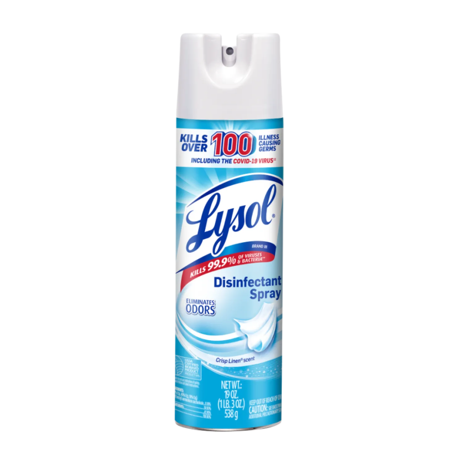 Disinfectant Spray - Crisp Linen by Lysol - Non-toxic, STOP rated product free from harmful chemicals
