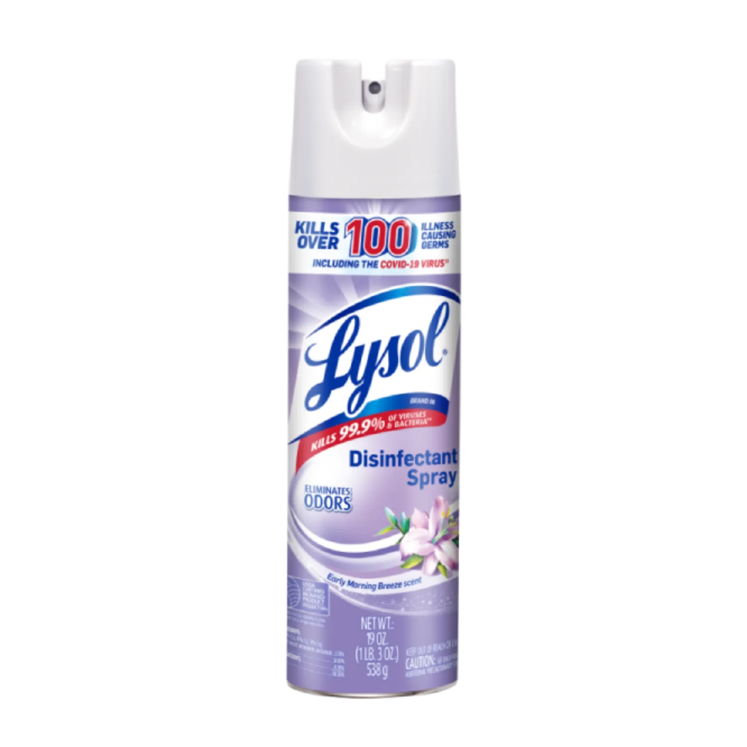 Disinfecting Spray - Early Morning Breeze Scent by Lysol - Non-toxic, STOP rated product free from harmful chemicals
