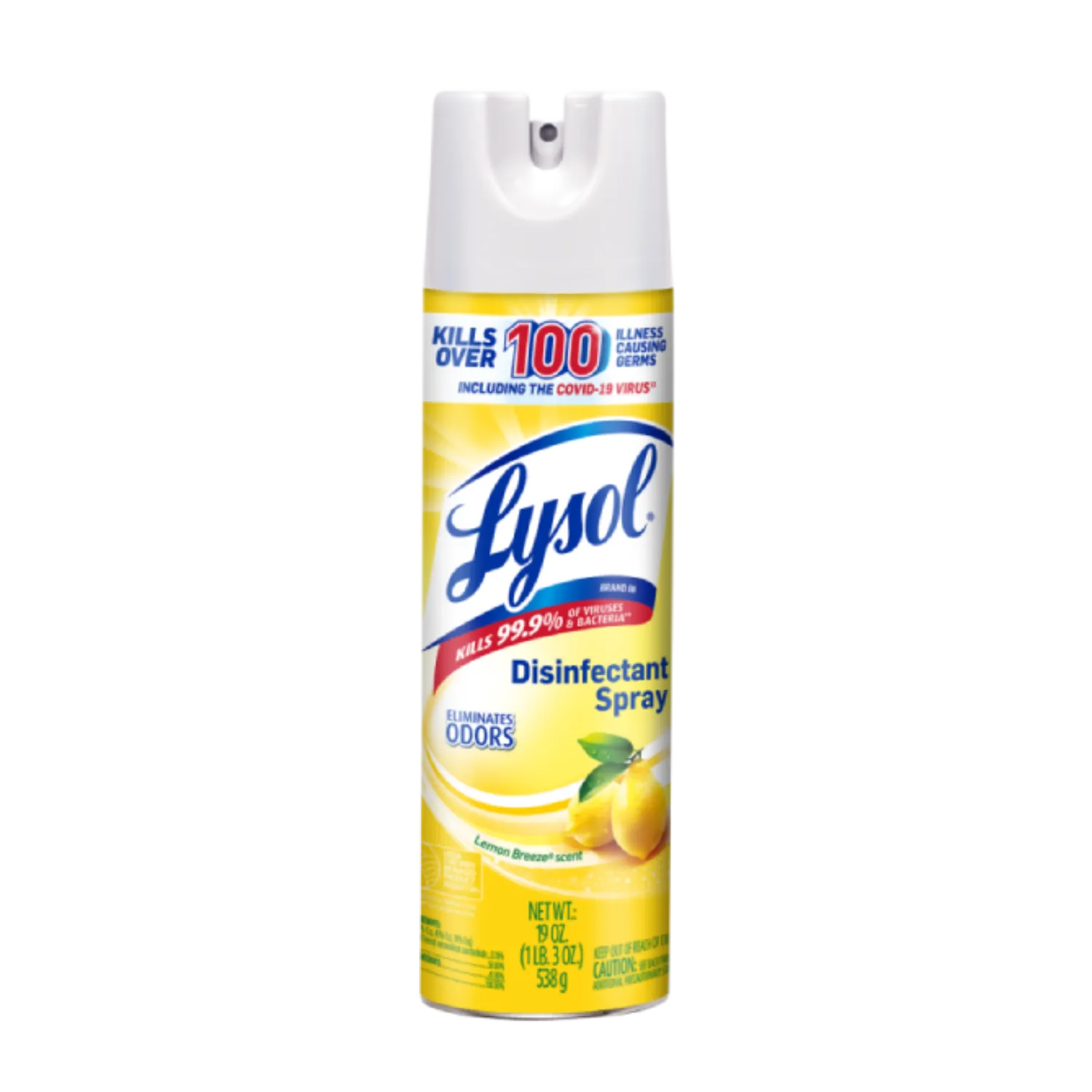 Disinfecting Spray - Lemon Breeze Scent by Lysol - Non-toxic, STOP rated product free from harmful chemicals