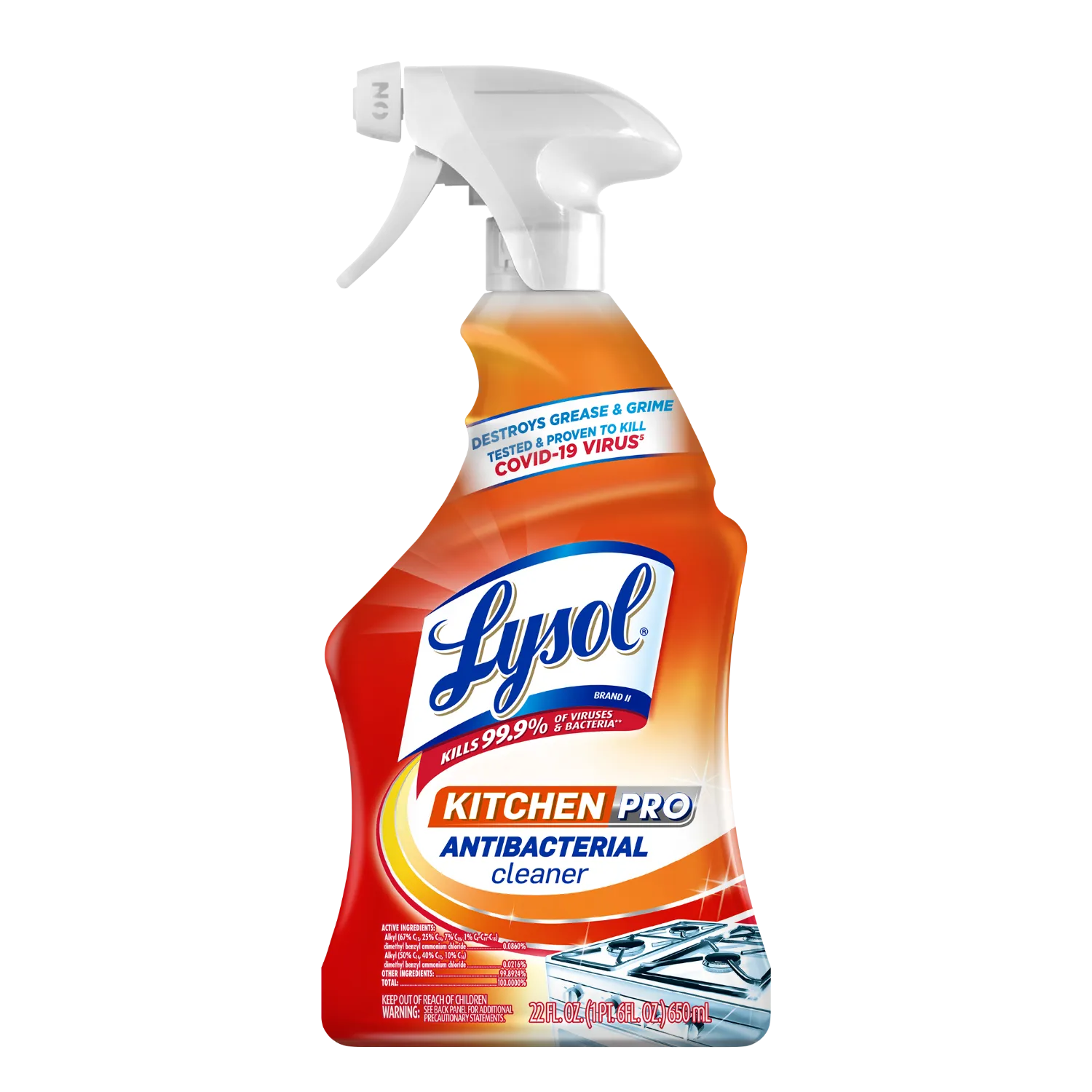 Kitchen Pro Antibacterial Cleaner by Lysol - Non-toxic Household Cleaning Products product rated STOP by Million Marker, free from BPA, phthalates, and parabens