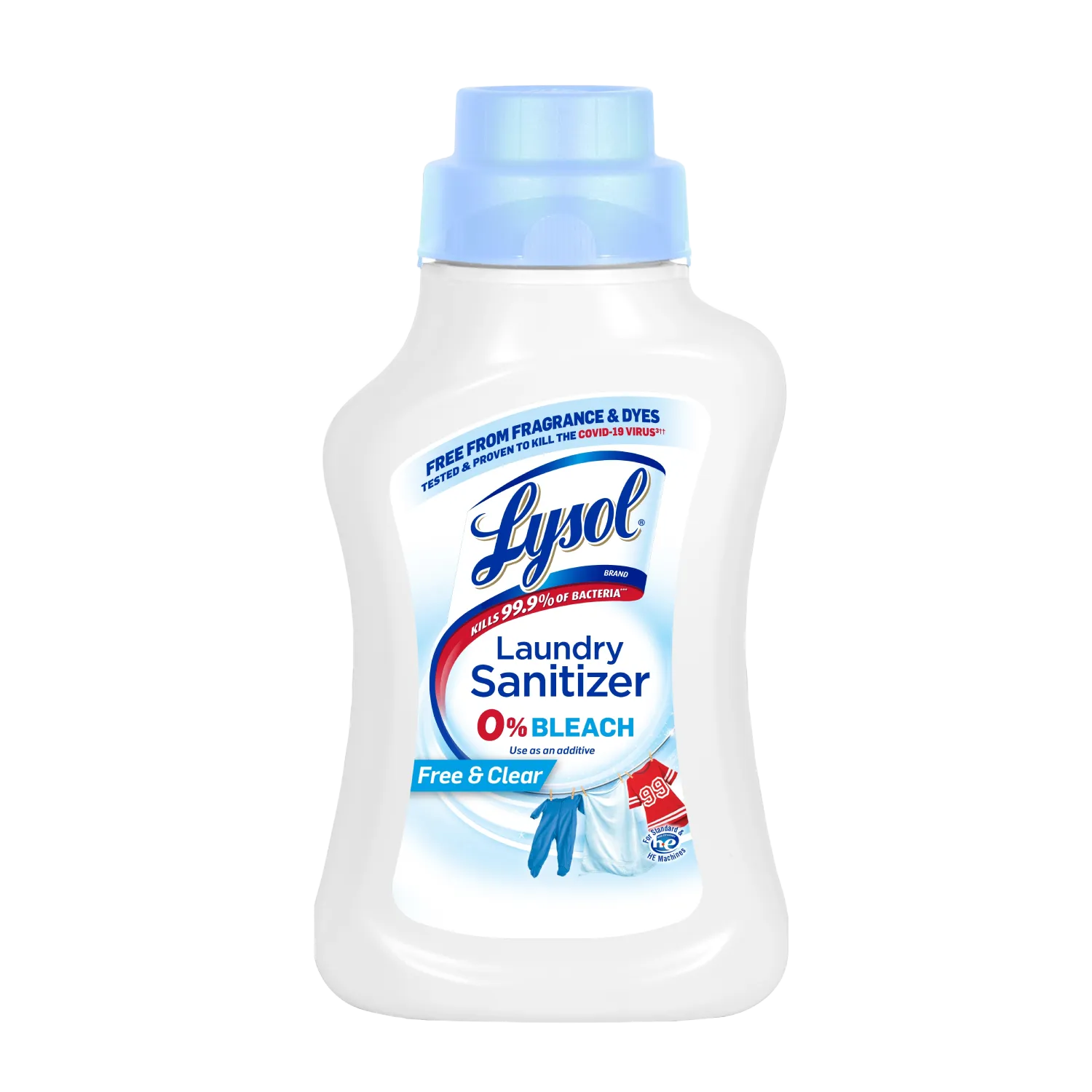 Laundry Sanitizer - Free & Clear by Lysol - Non-toxic Laundry product rated STOP by Million Marker, free from BPA, phthalates, and parabens