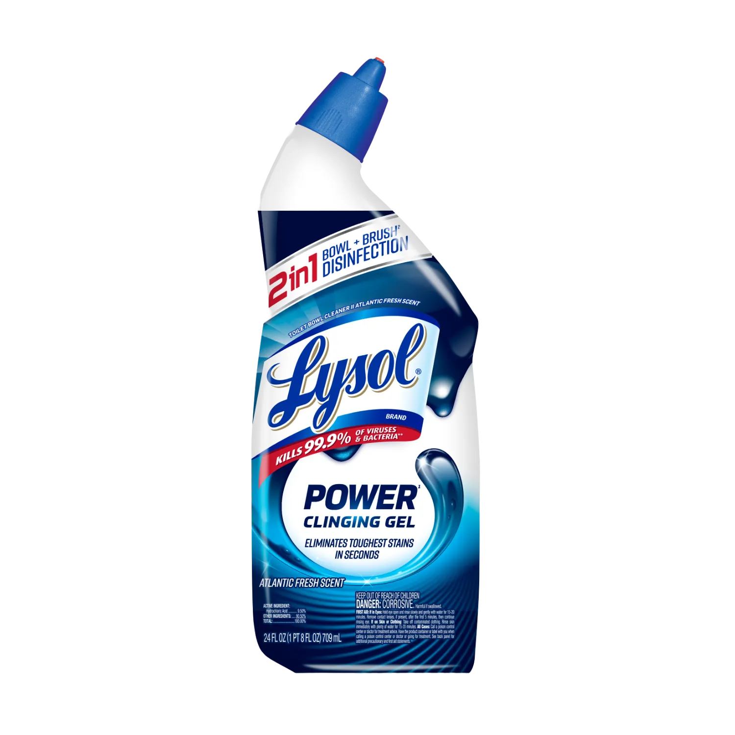 Power Toilet Bowl Cleaner - Alantic Fresh by Lysol - Non-toxic Household Cleaning Products product rated STOP by Million Marker, free from BPA, phthalates, and parabens