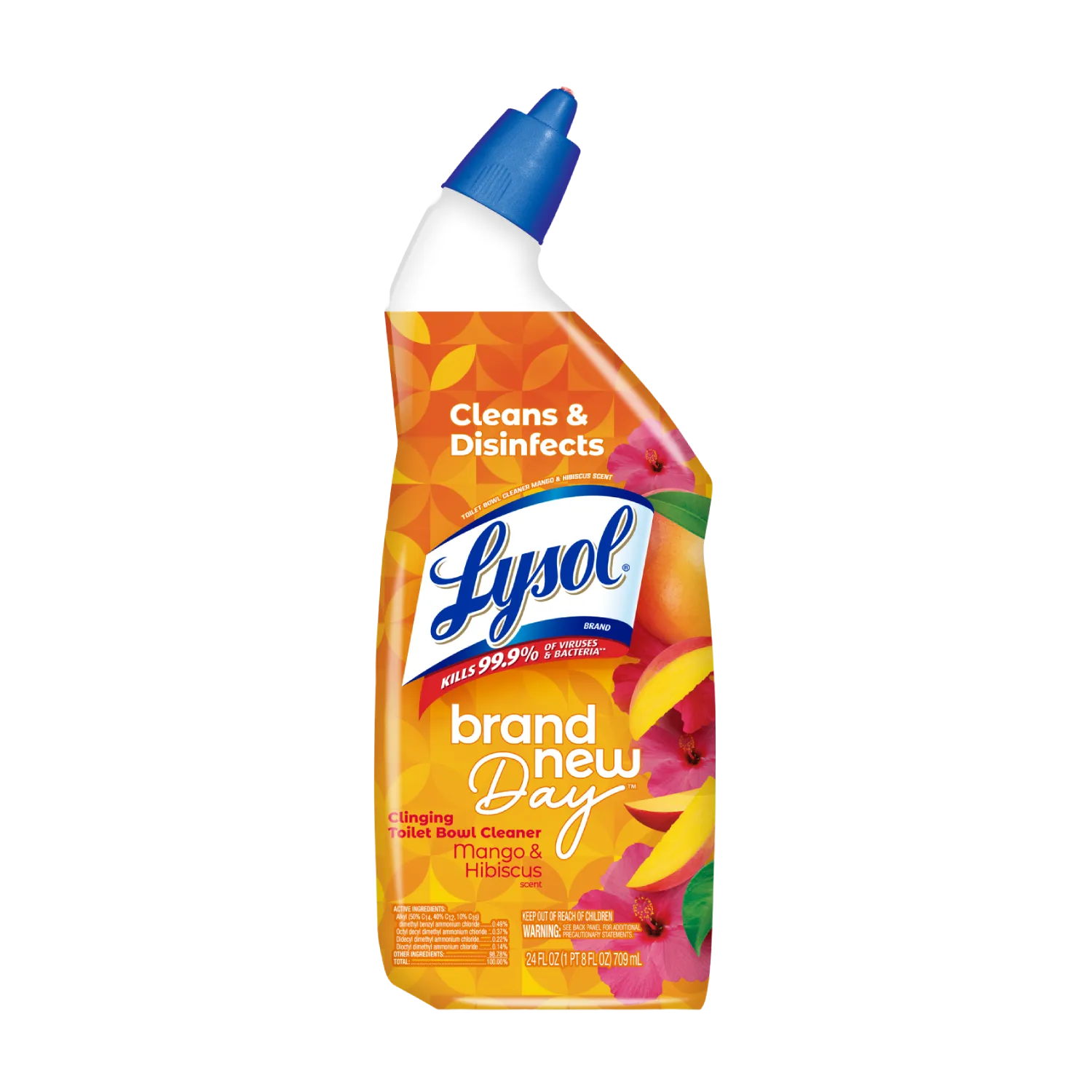 Toilet Bowl Cleaner Brand New Day - Mango & Hibiscus by Lysol - Non-toxic, STOP rated product free from harmful chemicals