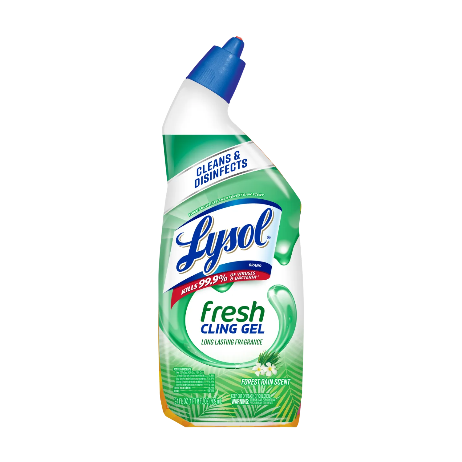 Toilet Bowl Cleaner - Cling & Fresh Forest Rain Scent by Lysol - Non-toxic, STOP rated product free from harmful chemicals