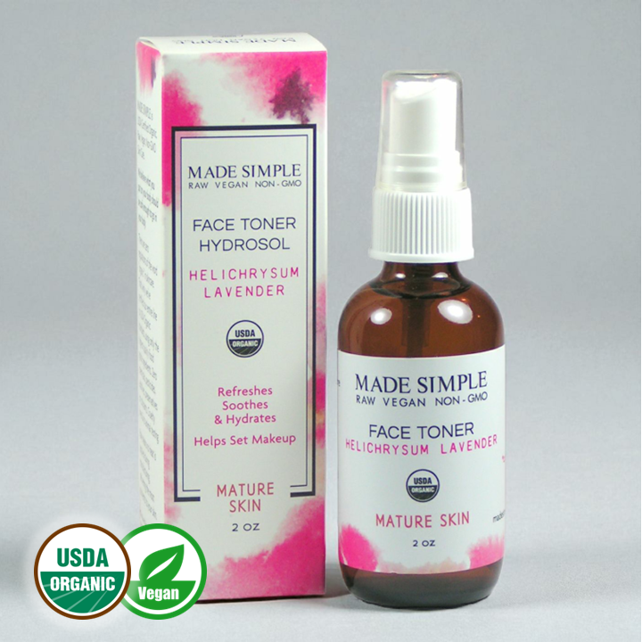 Helichrysum Lavender Face Toner Mature Skin by Made Simple - Non-toxic Facial Care product rated SLOW by Million Marker, free from BPA, phthalates, and parabens