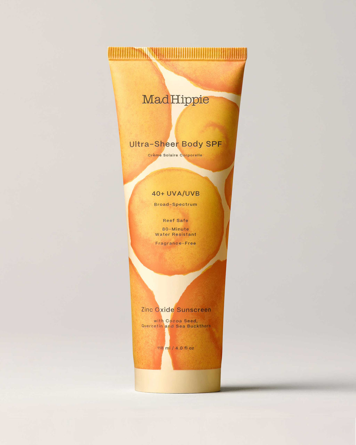 Ultra Sheer Body SPF 40 by MadHippie - Non-toxic, SLOW rated product free from harmful chemicals