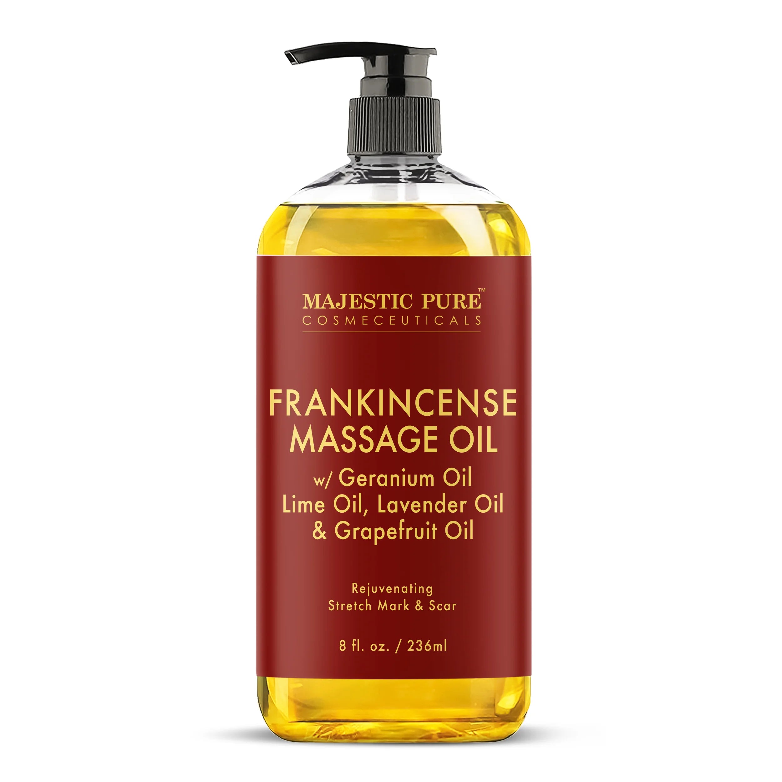 Frankincense Massage Oil by MAJESTIC PURE COSMECEUTICALS - Non-toxic Body Oils, Butters + Lotions product rated SLOW by Million Marker, free from BPA, phthalates, and parabens