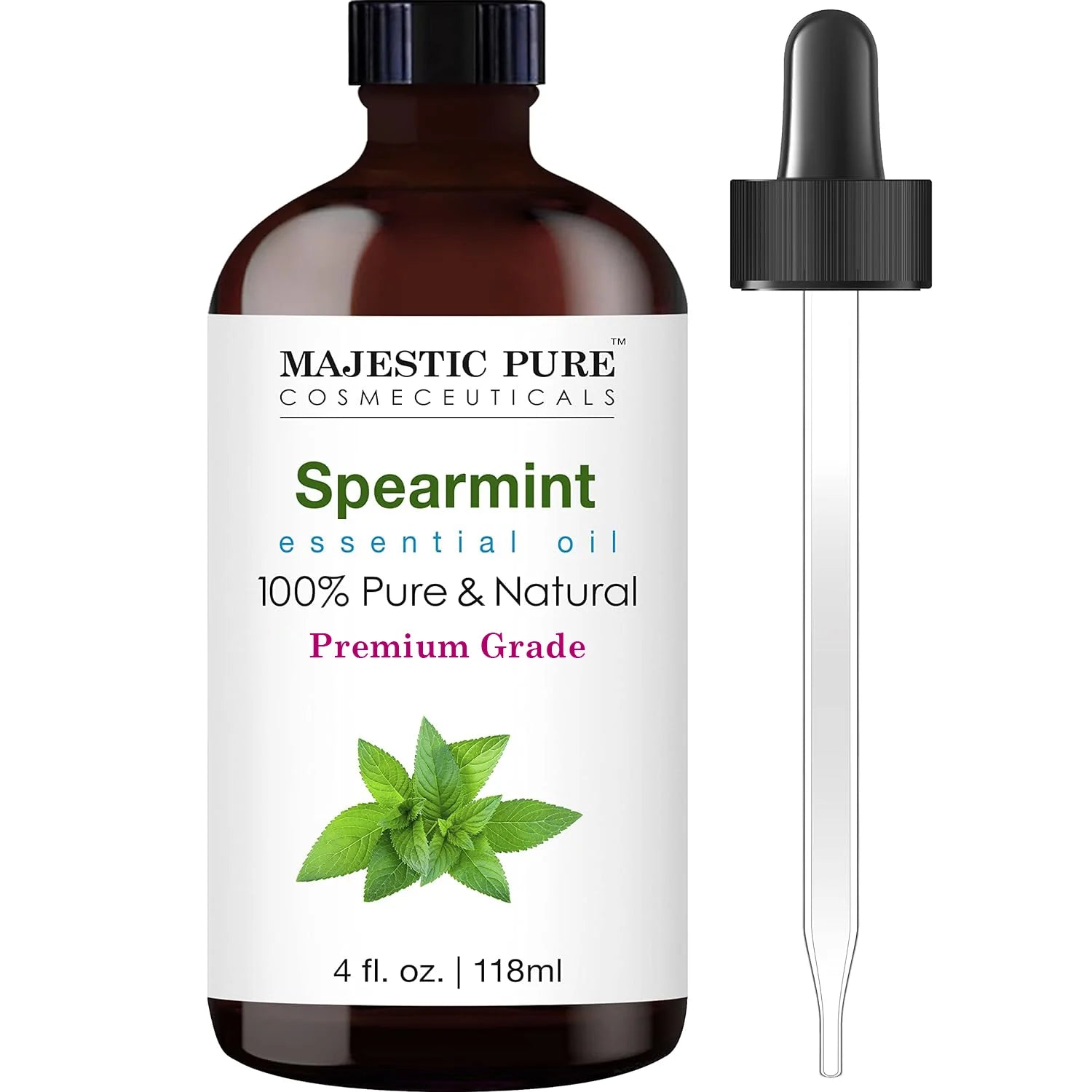 Spearmint Essential Oil - Therapeutic Grade by MAJESTIC PURE COSMECEUTICALS - Non-toxic, SLOW rated product free from harmful chemicals