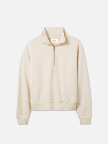 Organic Fleece Quarter Zip Sweatshirt by MATE The Label - Non-toxic Clothing product rated GO by Million Marker, free from BPA, phthalates, and parabens