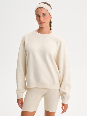 Organic Fleece Relaxed Crewneck Sweatshirt by MATE The Label - Non-toxic Clothes product rated GO by Million Marker, free from BPA, phthalates, and parabens