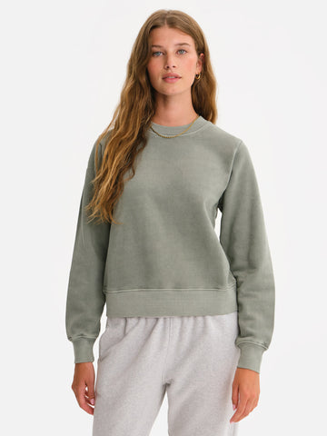 Organic Fleece Shrunken Crew Neck Sweatshirt by MATE The Label - Non-toxic Clothing product rated GO by Million Marker, free from BPA, phthalates, and parabens