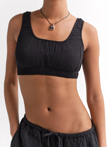Organic Gauze Cropped Top by MATE The Label - Non-toxic Clothing product rated GO by Million Marker, free from BPA, phthalates, and parabens