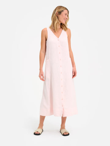 Organic Linen Button Front Dress by MATE The Label - Non-toxic Clothes product rated GO by Million Marker, free from BPA, phthalates, and parabens