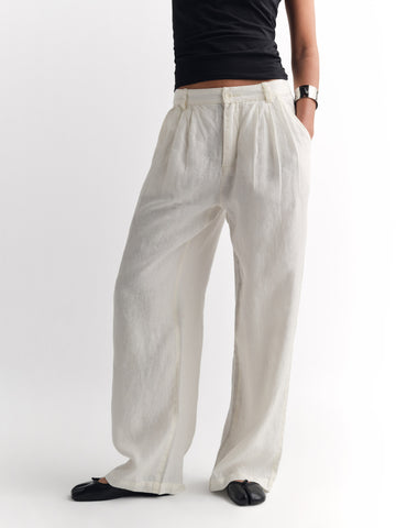 Organic Linen Pleated Pant by MATE The Label - Non-toxic, GO rated product free from harmful chemicals