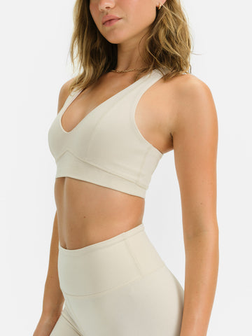 Organic Stretch V-Neck Bra by MATE The Label - Non-toxic Clothing product rated GO by Million Marker, free from BPA, phthalates, and parabens