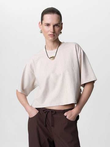 Organic Structured Cotton Cropped Tee by MATE The Label - Non-toxic Clothing product rated GO by Million Marker, free from BPA, phthalates, and parabens