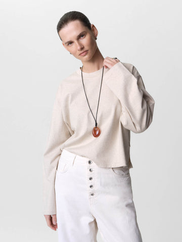 Organic Structured Cotton Long Sleeve Tee by MATE The Label - Non-toxic Clothing product rated GO by Million Marker, free from BPA, phthalates, and parabens