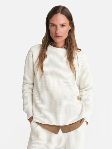 Organic Waffle Crew Top by MATE The Label - Non-toxic Clothing product rated GO by Million Marker, free from BPA, phthalates, and parabens