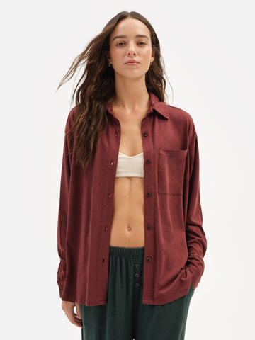 Tencel Sleep Button Down by MATE The Label - Non-toxic, SLOW rated product free from harmful chemicals