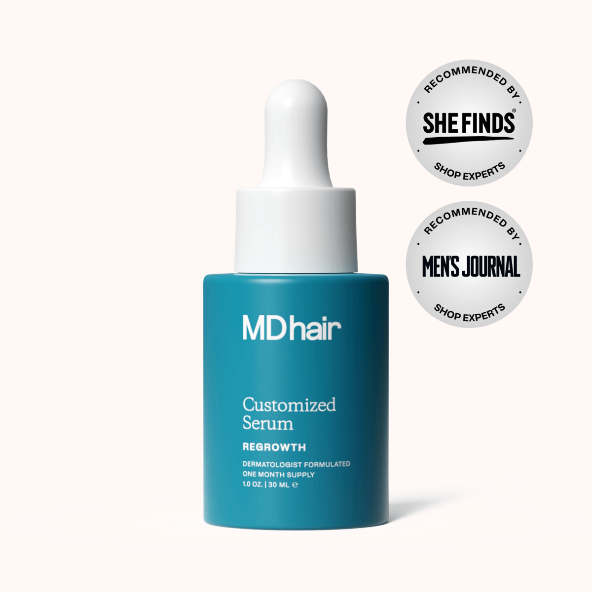 Customized Regrowth Serum by MDhair - Non-toxic Hair Styling + Treatment product rated SLOW by Million Marker, free from BPA, phthalates, and parabens