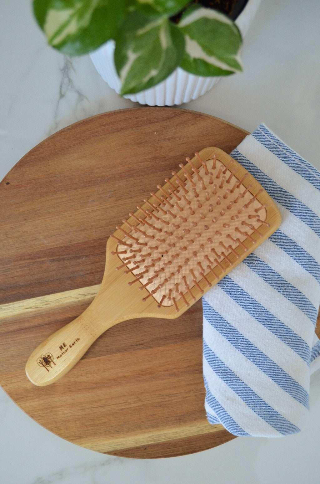 Bamboo Paddle Hairbrush by Me Mother Earth - Non-toxic, GO rated product free from harmful chemicals