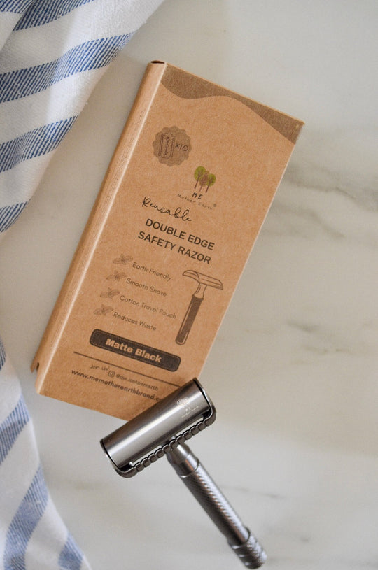 Reusable Double Edge Safety Razor by Me Mother Earth - Non-toxic Shaving product rated GO by Million Marker, free from BPA, phthalates, and parabens
