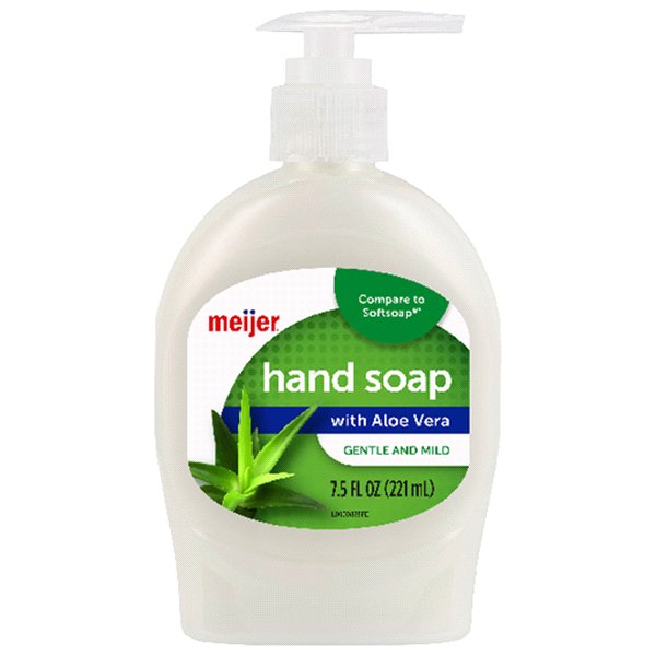 Liquid Hand Soap - Aloe Vera by meijer - Non-toxic, STOP rated product free from harmful chemicals