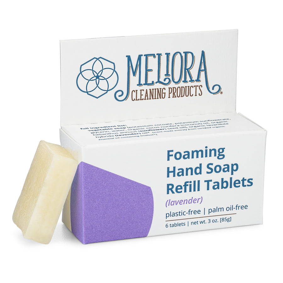 Foaming Hand Soap Refill Tablets - Lavender by Meliora - Non-toxic Soaps + Body Washes product rated SLOW by Million Marker, free from BPA, phthalates, and parabens