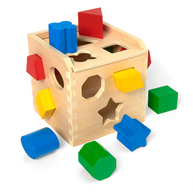Shape-Sorting Cube by Melissa & Doug - Non-toxic, SLOW rated product free from harmful chemicals