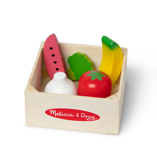 Wooden Food Groups Play Set – Produce by Melissa & Doug - Non-toxic, SLOW rated product free from harmful chemicals