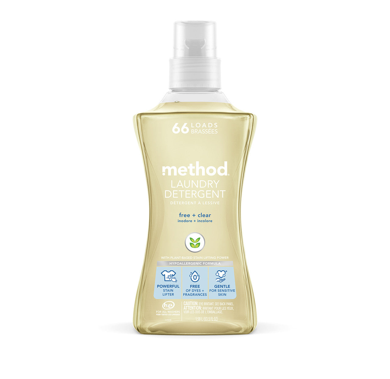Laundry Detergent - Free + Clear by method - Non-toxic Laundry product rated SLOW by Million Marker, free from BPA, phthalates, and parabens