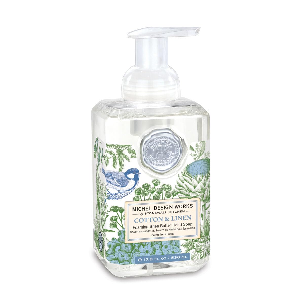 Foaming Hand Soap - Cotton & Linen by Michel Design Works - Non-toxic, STOP rated product free from harmful chemicals
