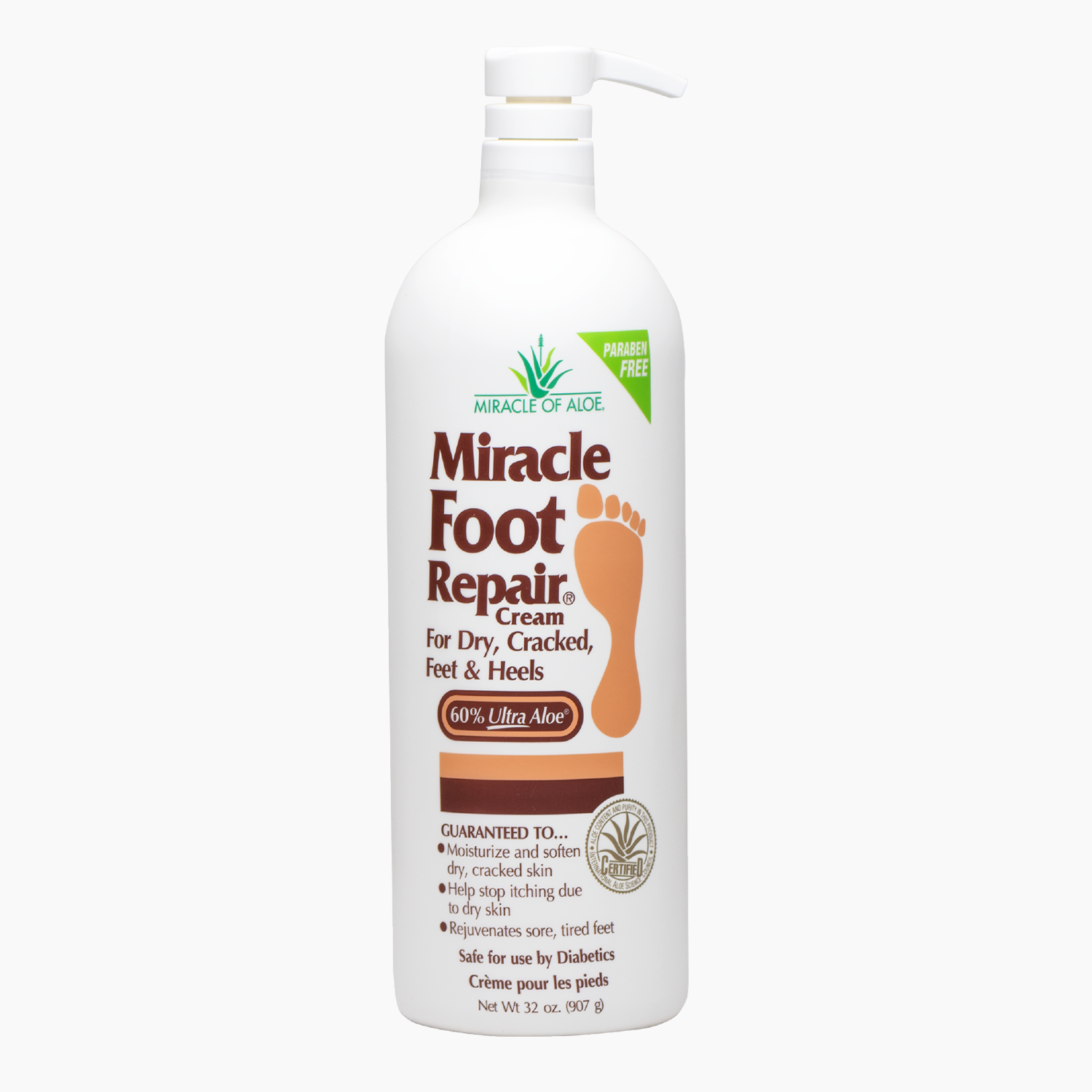 Miracle Foot Repair Cream by MIRACLE OF ALOE - Non-toxic Body Oils, Butters + Lotions product rated STOP by Million Marker, free from BPA, phthalates, and parabens