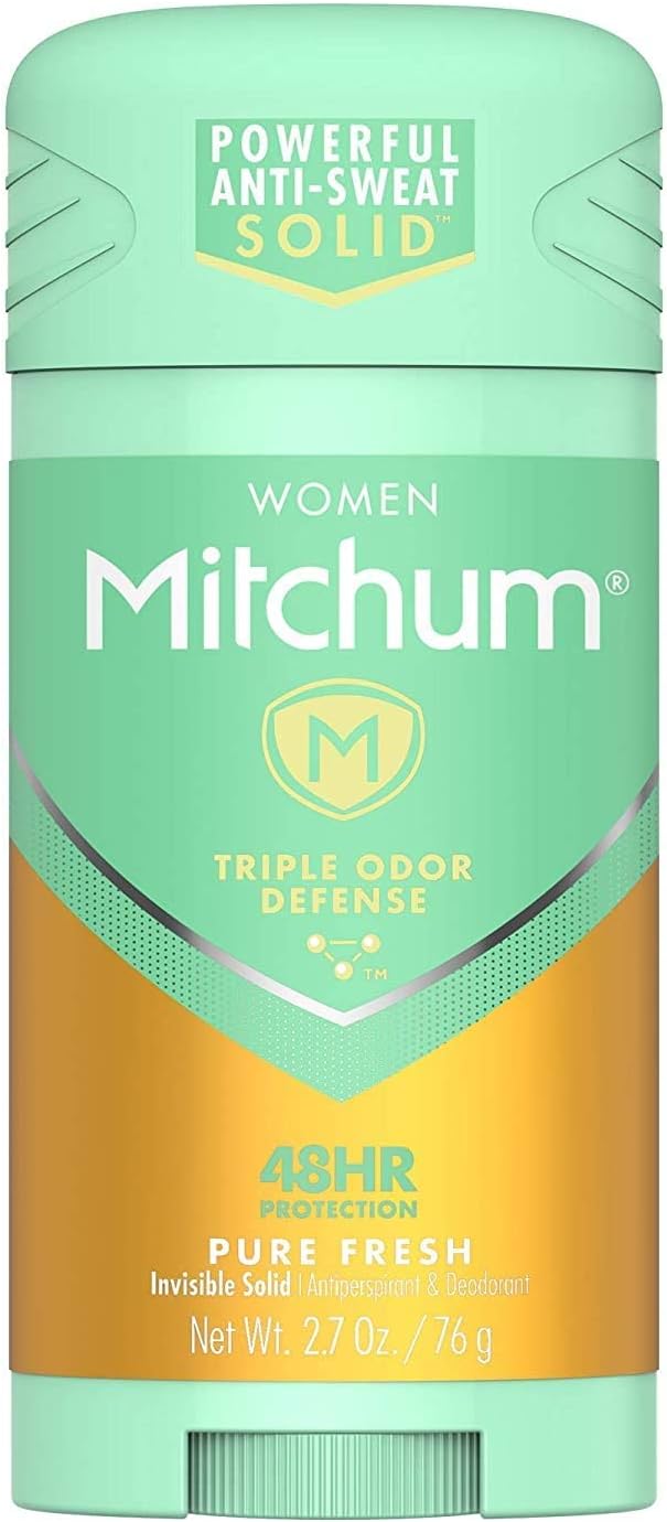 Triple Odor Defense Anti-Perspirant Deodorant - Pure Fresh by Mitchum - Non-toxic, STOP rated product free from harmful chemicals