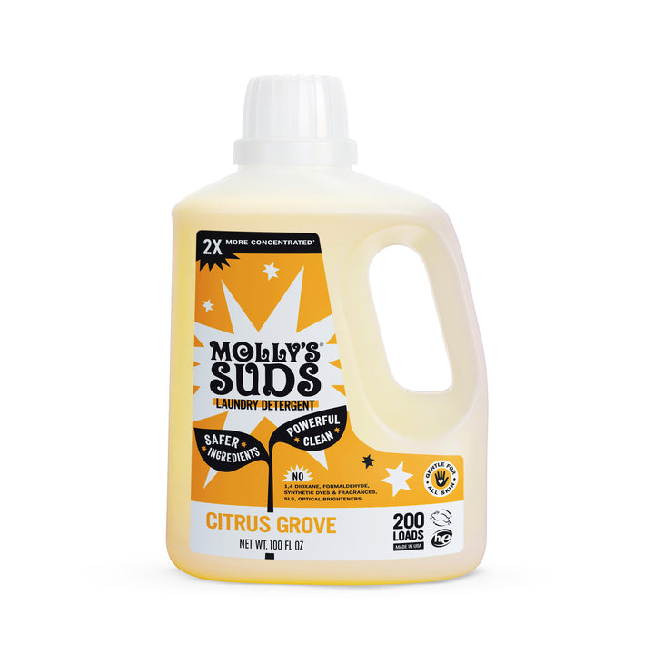 Liquid Laundry Detergent - Citrus Grove by MOLLY'S SUDS - Non-toxic, SLOW rated product free from harmful chemicals