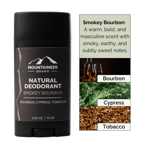 Natural Deodorant - Smokey Bourbon by MOUNTAINEER BRAND - Non-toxic, SLOW rated product free from harmful chemicals