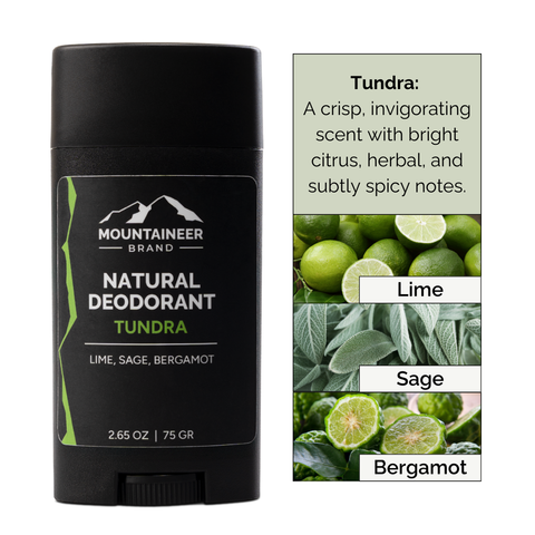 Natural Deodorant - Tundra by MOUNTAINEER BRAND - Non-toxic, SLOW rated product free from harmful chemicals