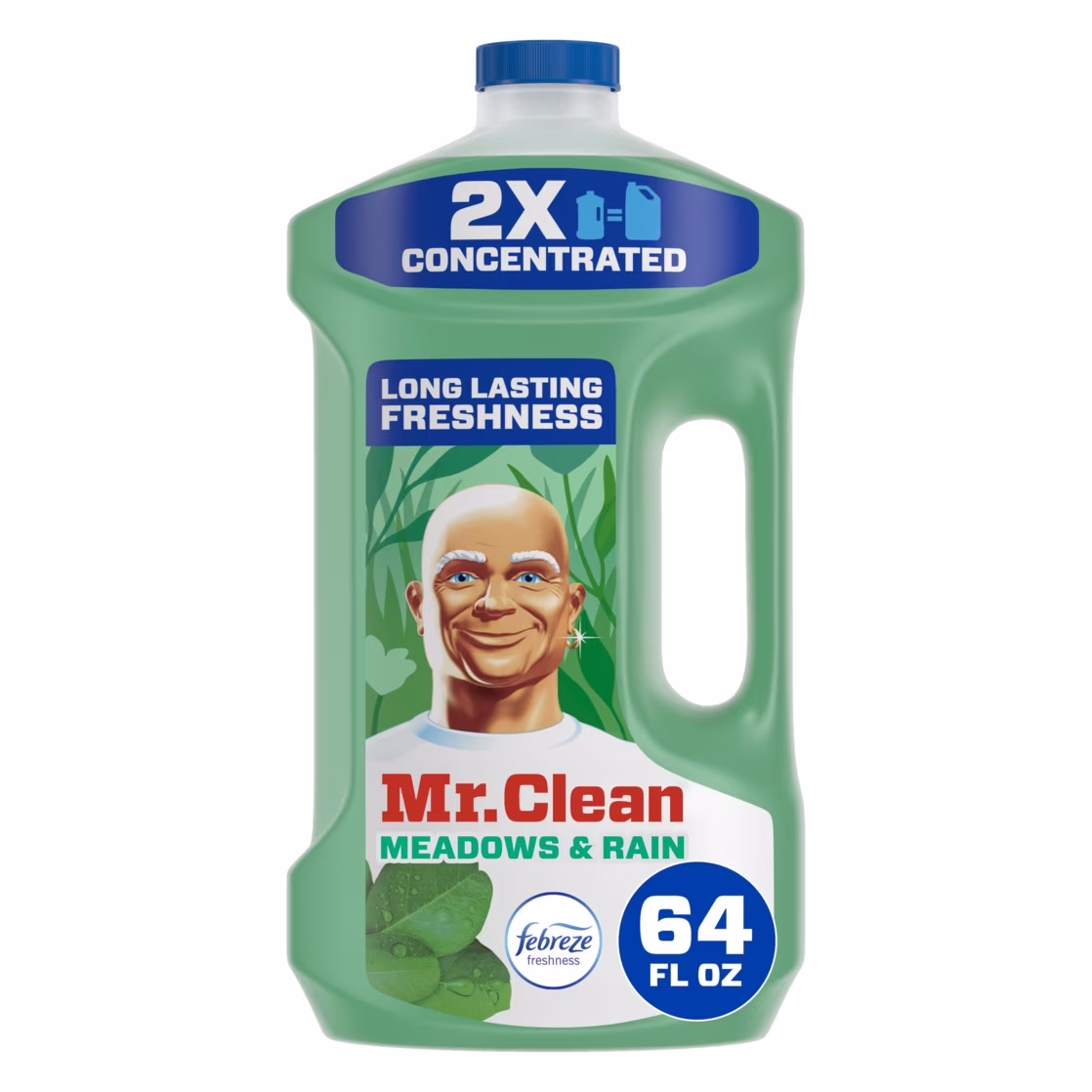 2X Concentrated All Purpose Cleaner - Meadows & Rain by Mr. Clean - Non-toxic, STOP rated product free from harmful chemicals