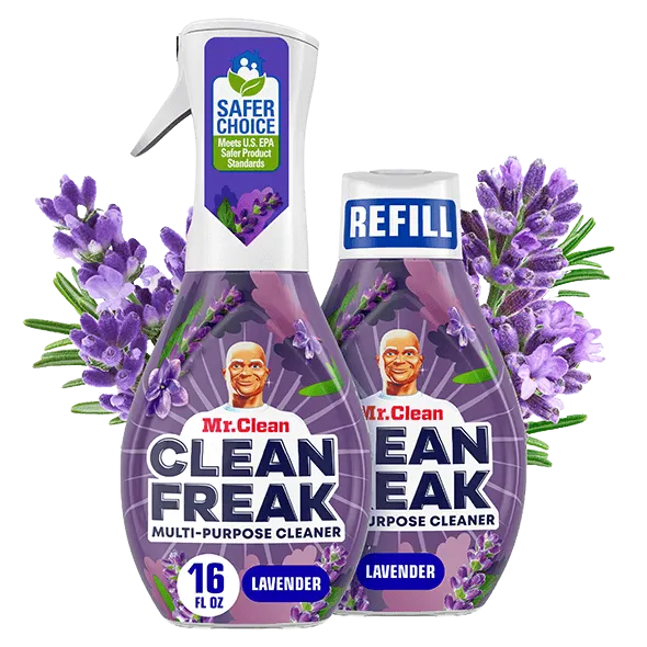 Clean Freak Multi-Purpose Cleaner Spray – Lavender by Mr. Clean - Non-toxic, STOP rated product free from harmful chemicals