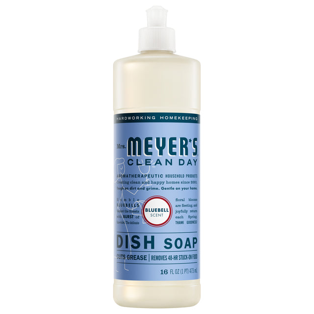 Dish Soap – Bluebell by Mrs. MEYER'S CLEAN DAY - Non-toxic Dish Soap + Detergent product rated STOP by Million Marker, free from BPA, phthalates, and parabens