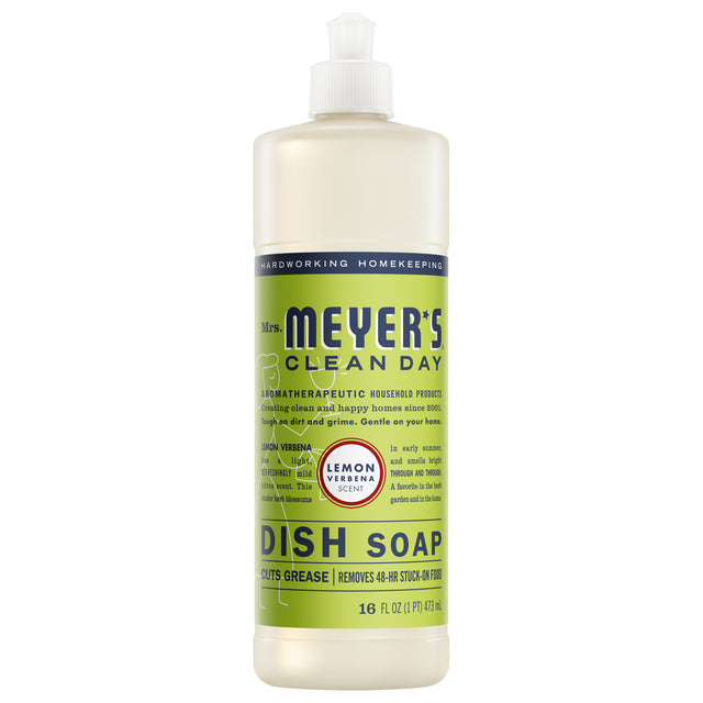 Dish Soap – Lemon Verbena by Mrs. MEYER'S CLEAN DAY - Non-toxic Dish Soap + Detergent product rated STOP by Million Marker, free from BPA, phthalates, and parabens