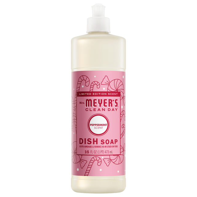 Dish Soap – Peppermint by Mrs. MEYER'S CLEAN DAY - Non-toxic Dish Soap + Detergent product rated STOP by Million Marker, free from BPA, phthalates, and parabens