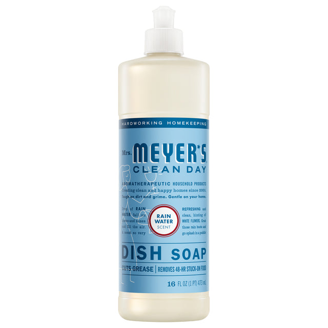Dish Soap – Rain Water by Mrs. MEYER'S CLEAN DAY - Non-toxic Dish Soap + Detergent product rated STOP by Million Marker, free from BPA, phthalates, and parabens