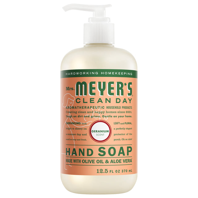 Hand Soap – Geranium by Mrs. MEYER'S CLEAN DAY - Non-toxic Soaps + Body Washes product rated STOP by Million Marker, free from BPA, phthalates, and parabens