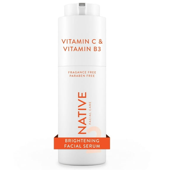 Brightening Facial Serum with Vitamin C & Vitamin B3 by NATIVE - Non-toxic Facial Care product rated GO by Million Marker, free from BPA, phthalates, and parabens